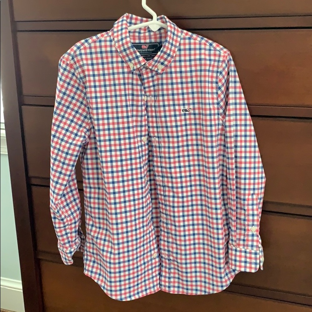 Boys Vineyard Vines whale shirt button down